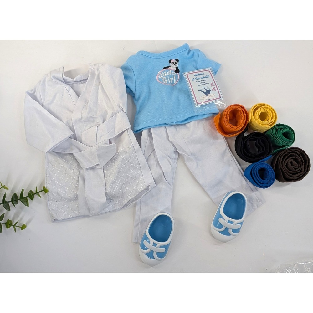 🇺🇸American Girl/18" Doll Karate Judo Martial Arts Training Set Belts Shoes Lot